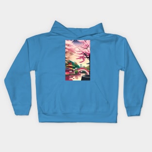 Japanese landscape Kids Hoodie